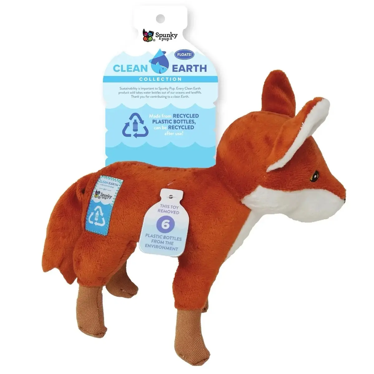 Fox Clean Earth Recycled Plush Toys - 100% Sustainable