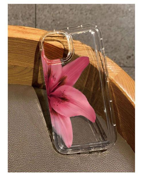Realistic Lily Print Clear Case for Samsung - Protective Cover 1