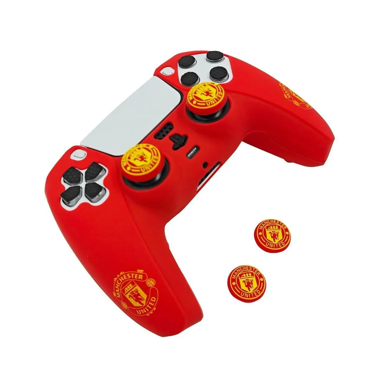 Ultimate Gamer Bundle - 1 Pc Controller Skin Cover Rubber cover for PS5 Controllers + 2pcs High Quality PS thumb grips