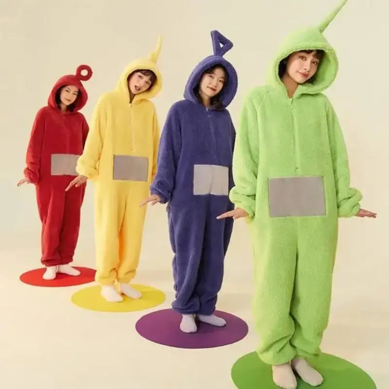 Kids Adult Costumes Soft Long Sleeves Piece Pajamas Costume Lala Home Clothes Cosplay Adult Unisex Party Wear 3