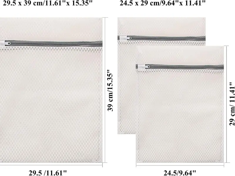 Delicates Wash Bags, GOFRIEND Laundry Bags Zippered Washing Machine Fine Mesh Bag for Delicates Blouse, Hosiery, T-shirt, Socks, Underwear, Bra, Lingerie... Set 2