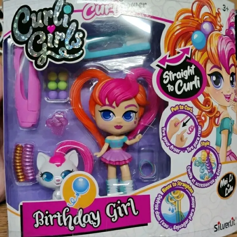 Curli Girls Express your Curl Power Birthday Girl Doll New Kids Toy Silverlit