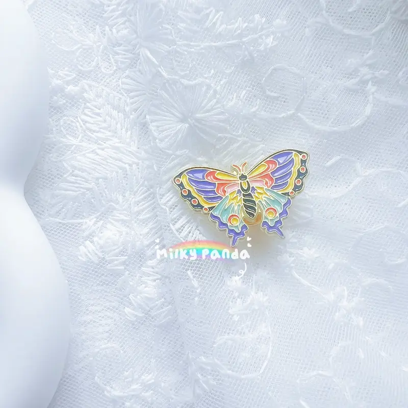 Cute Butterfly Badge| Cute Pin | Pin Lover | Milky Panda 4