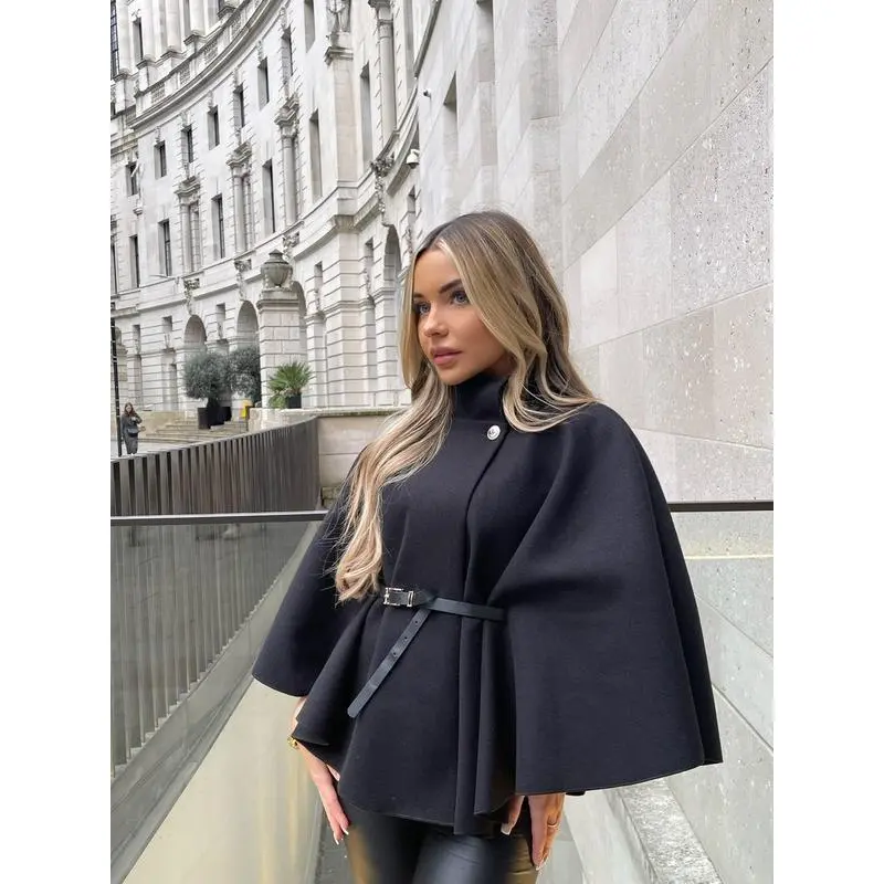 FB LONDON - BELTED PONCHO