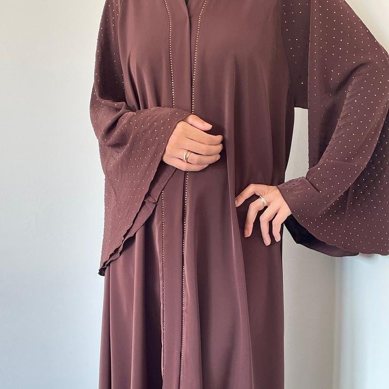 Imaan Abaya with Embellishments - Elegant and Comfortable Muslim Women's Clothing 0