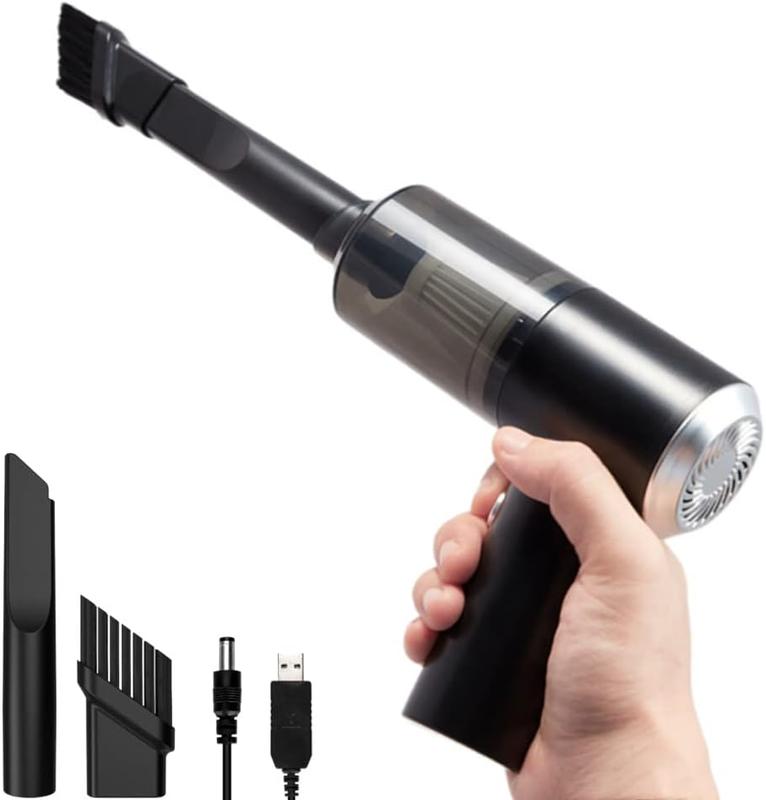 Mini Car Vacuum Cleaner Cordless, Rechargeable 50W 6000PA Handheld Vacuum Cleaner with LED Light for Car/Pet/Keyboard/Computer/Desk/Drawer Cleaning (WHITE) 2