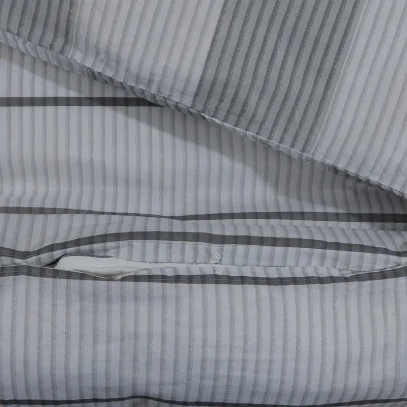 Grey Cotton Duvet Cover Set - 140x200 cm | Soft, Stylish & Durable Bedding 8