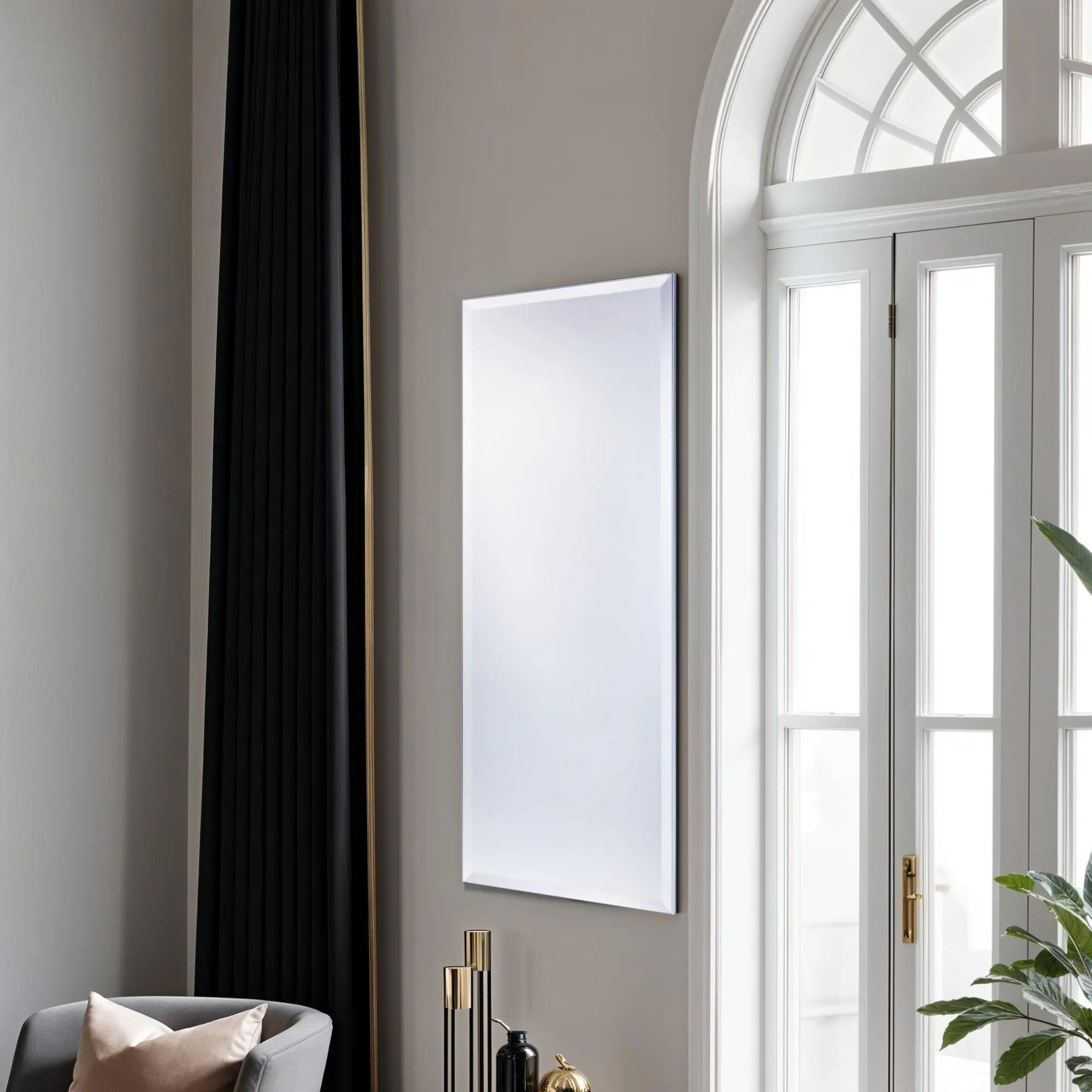 Belgravia Minimal Silver Full Length Mirror