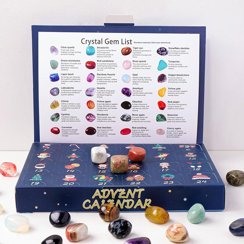 Crystal Adventure Gift Box for children Natural Science, Best Christmas Gift for Children, Crystal Collection Crystal Kit, Popular Tumbled Crystals Crystal Starter Set for boy/girl, Natural crystal rough stone children's gemstone mineral box birthday gift 5