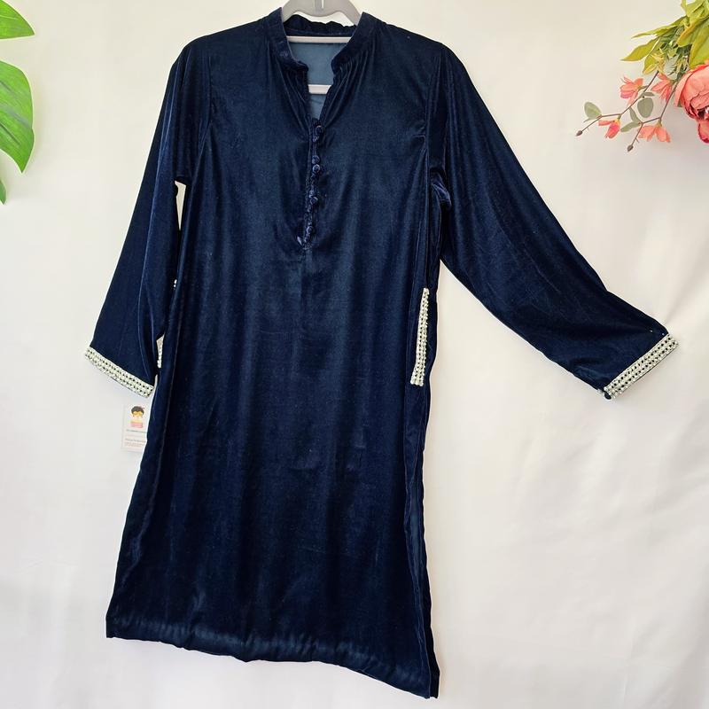 Zinc Velvet Kurta Partywear ,Winter Velvet Kameez, Designer Velvet Suit 3