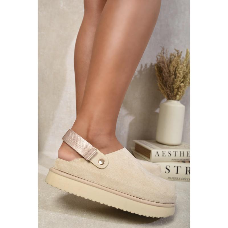 iKrush Chunky Slingback Closed Toe Clog Sandals i37352  Closed Toe Slingback Chunky Low Heel Regular Length Regular Fit 6