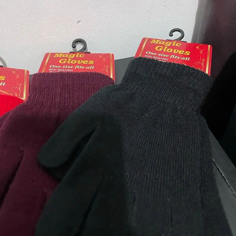 Xmas Styled Gloves Winter Black Mittens 6