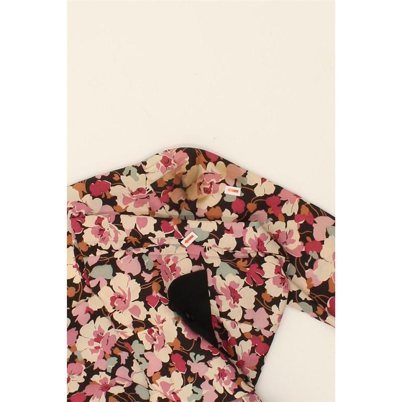 Pre-Owned VINTAGE Womens 4 Button Blazer Jacket IT 36 XS Pink Floral Triacetate 3