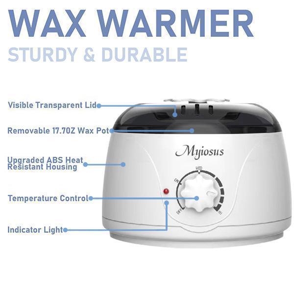Waxing Kit, Professional Hair RemovalWax Kit, Full BodyPainless WaxingWarmer, 5 Packs Wax Beads and20Applicator Sticks Wax Set 3