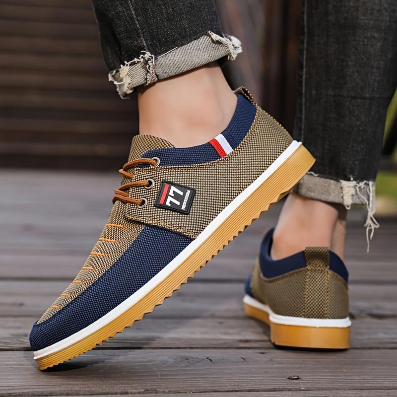 Product Introduction of All-Season Men's Comfy Canvas Shoes - Breathable, Durable Rubber Sole, Versatile, Stylish Lace-Up for Office, Walking, Driving, Sports 7