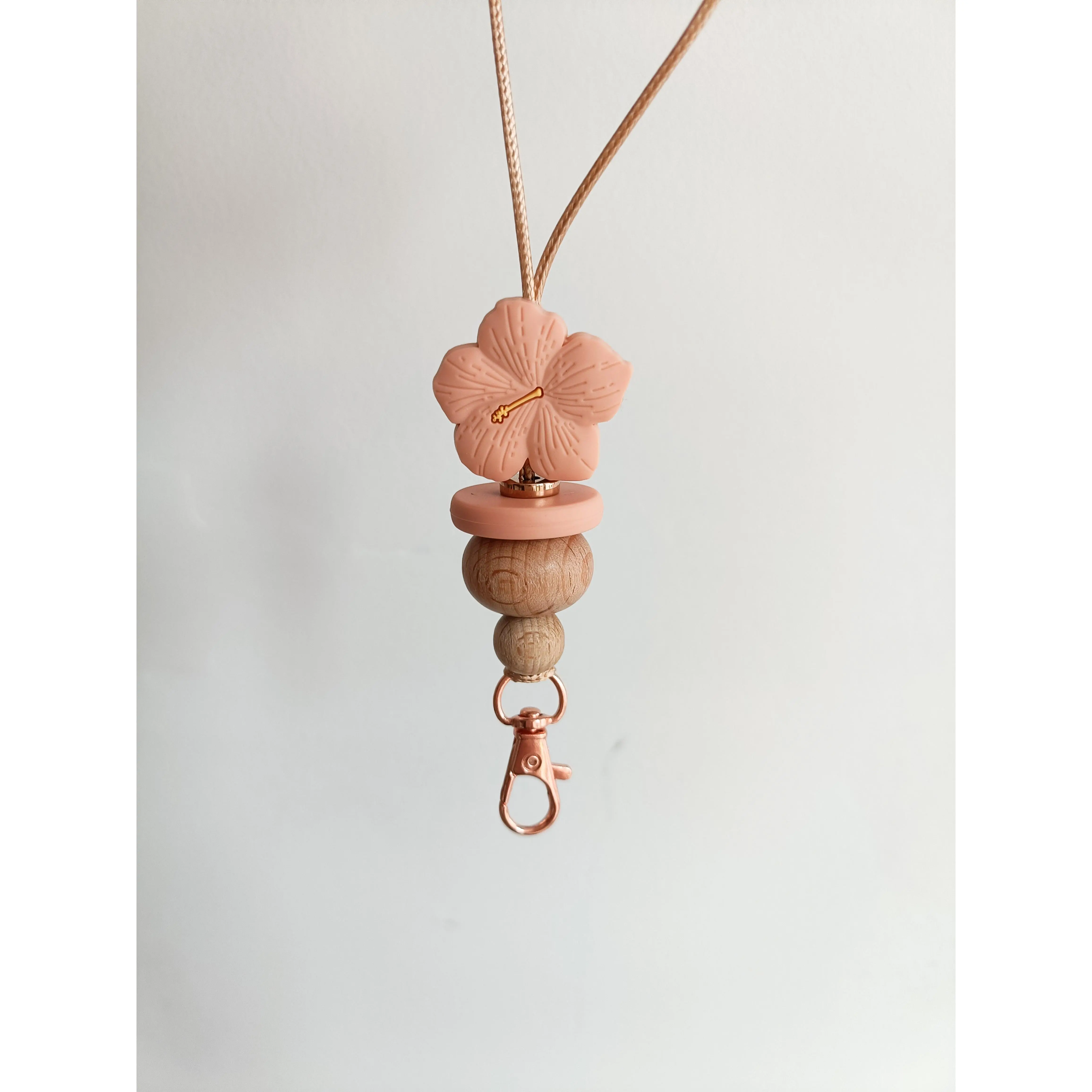 Lily bloom floral lanyard