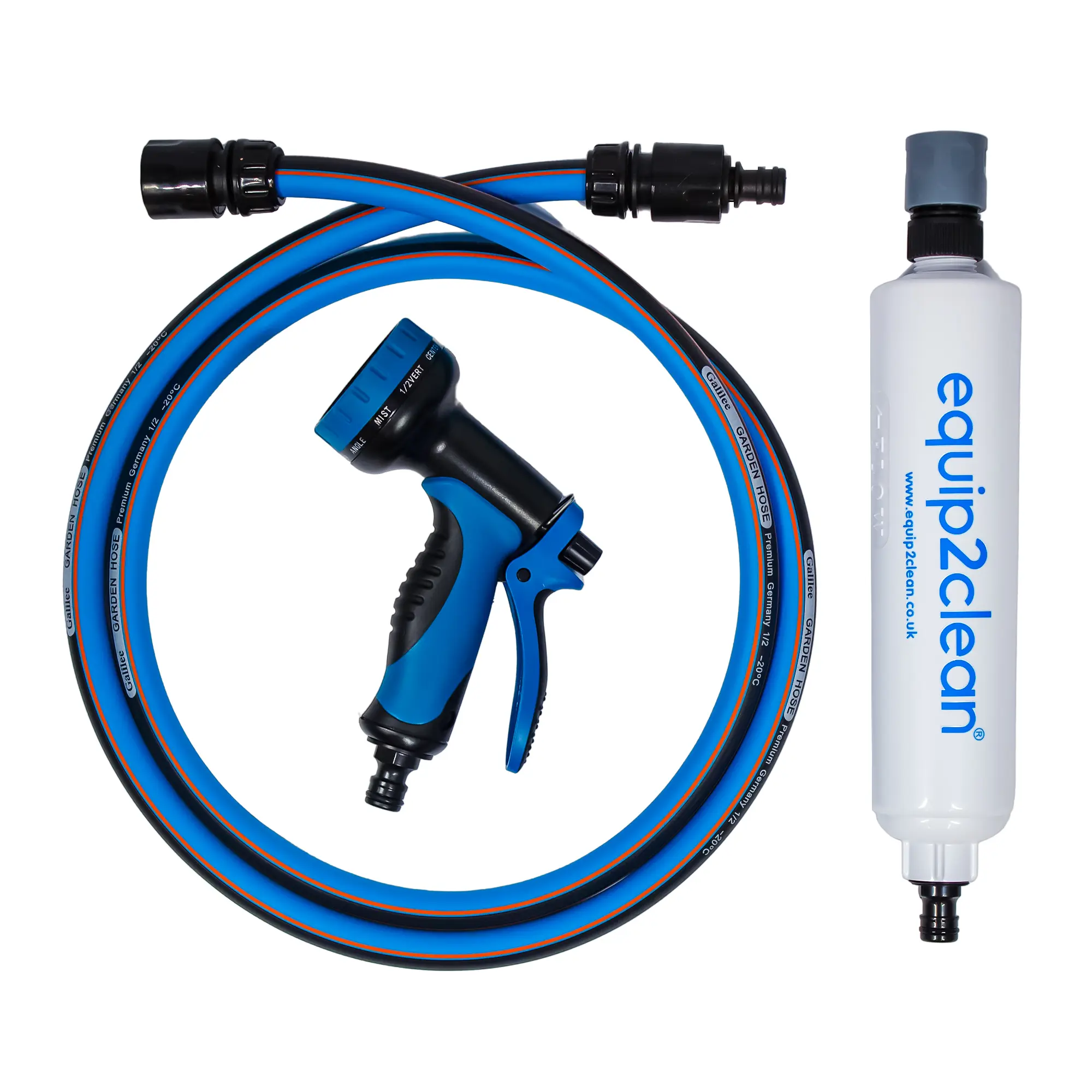 Aquaspray Inline DI resin PURE WATER filter with Hose & Wash Gun
