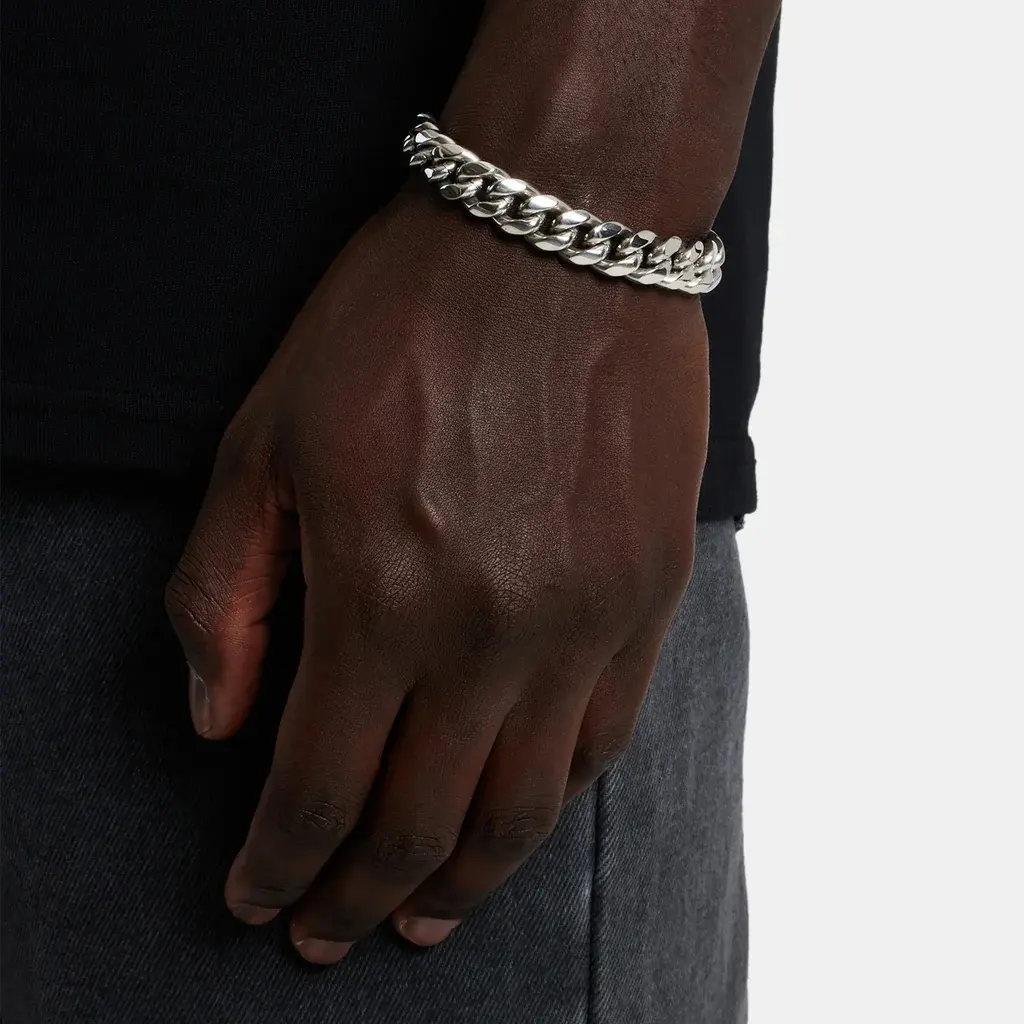 54 FLORAL 12mm TRACE CUBAN JEWELLERY CHAIN GIFT CURB BRACELET ACCESSORY FASHION SILVER GOLD ROSE GOLD - FREE WORLDWIDE SHIPPING FREE RETURNS