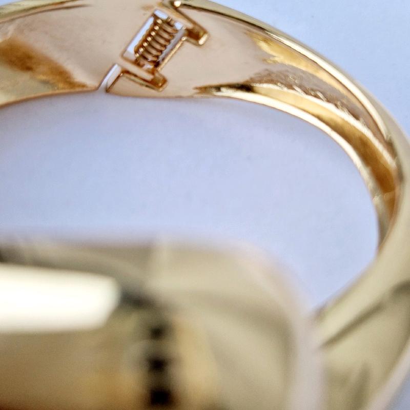 Gold Chunky Statement Cuff Bangle- On Trend Gold Statement Bangle For Women-Costume Jewellery 4