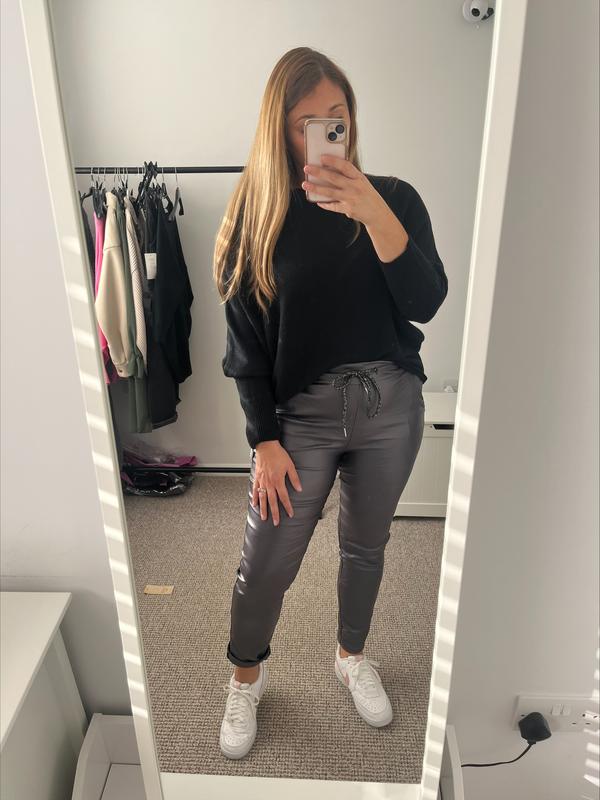 Ladies Soft Knit Batwing Jumper One Size 8-16 1