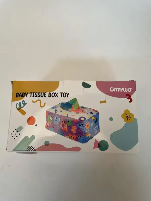 URMYWO Baby Toys 6 to12 Months, Baby Tissue Box Toy, Sensory Toys for Babies, Toys for 1 Year Old Boy Girl, Soft Crinkle Toys for Infant Toddlers, Stocking Stuffers, Baby Boy Girl Gifts 7