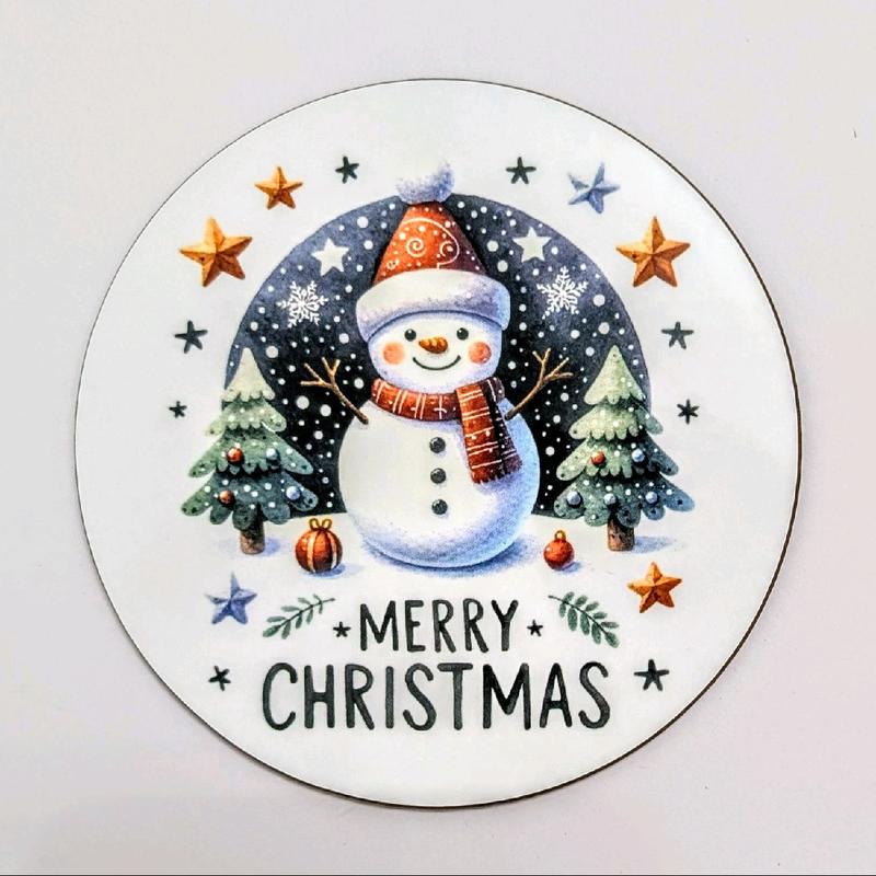 Snowman Coasters. 1