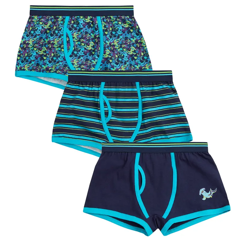 6 Pairs Boys Boxer Shorts 100% Cotton Designer Trunk Kids Underwear Soft Cotton Lightweight Breathable Comfortable Underpants Boxers Multipack Briefs Age 7-8 9-10 11-12 13 4