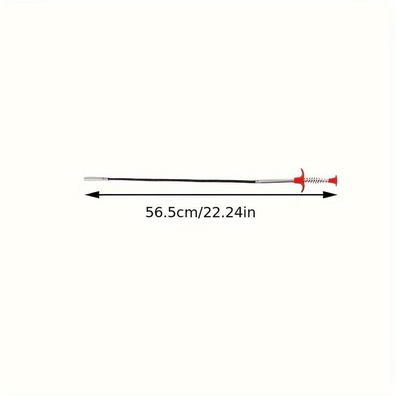 1pc 56.49cm Drain Clog Remover Tool, Drain Cleaner Hair Clog Remover, Shower Drain Clog Remover Tool, Sink Snake, Drain Hair Remover For Shower, Kitchen Sink Bath Tub Bathroom, Bathroom Accessories 6