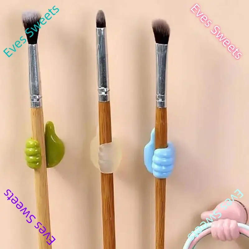 Thumb Wall Hook, 5 Counts Cute Decorative Self Adhesive Cable Hook, Cable Clip Hook, Cable Organiser, Desk Accessories, Bedroom Accessories, Room Decor, Home Decor, Gift for Girlfriend, Gift for Boyfriend, Mens Gifts 4