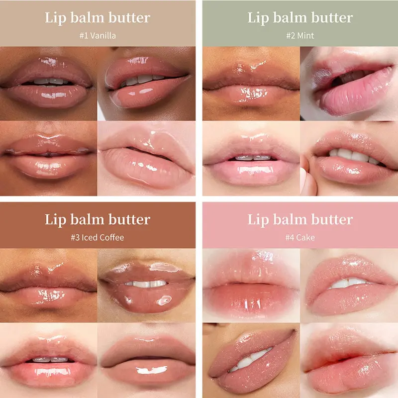 Summer Special Lip Balm,Moisturizing Natural Lip Balm,Ultra-Hydrating,Nourishing Lip Care with Natural Ingredients,Shea Butter & Olive Butter,Soothes & Softens Dry Lips (4PCS) Comfort Skincare jelly pop leopard  lipgloss 3