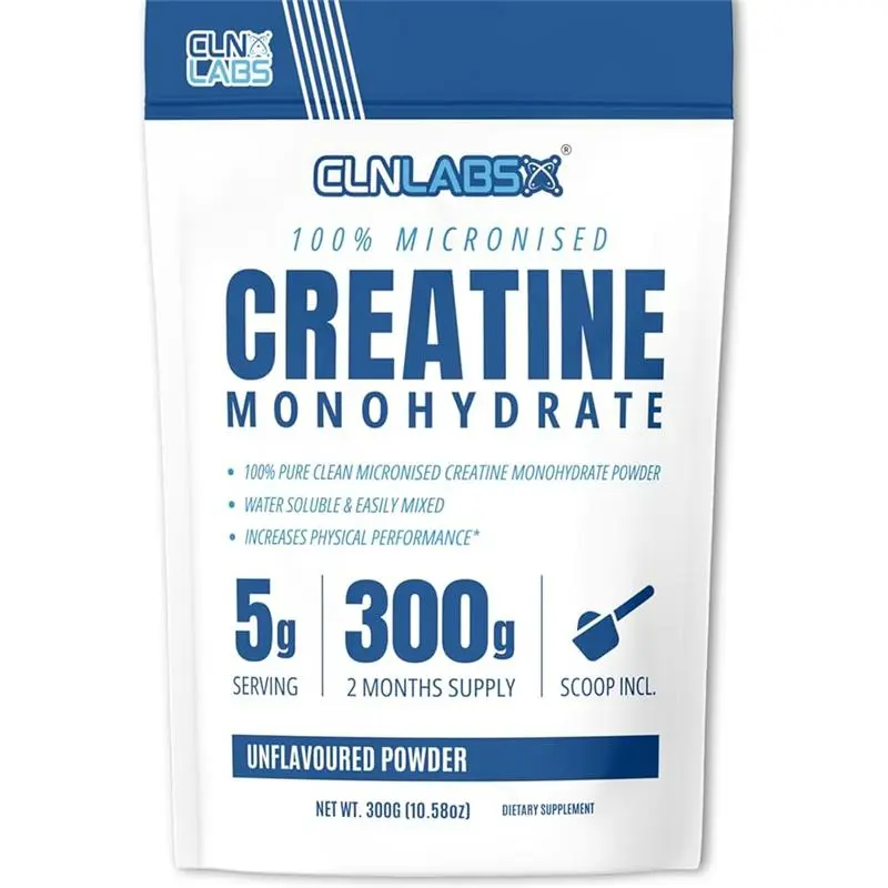 Creatine Monohydrate Powder - 300g (60 Servings) | Fine 200 Mesh, Pure & Easy Mix | Includes Scoop | Unflavored | UK Made