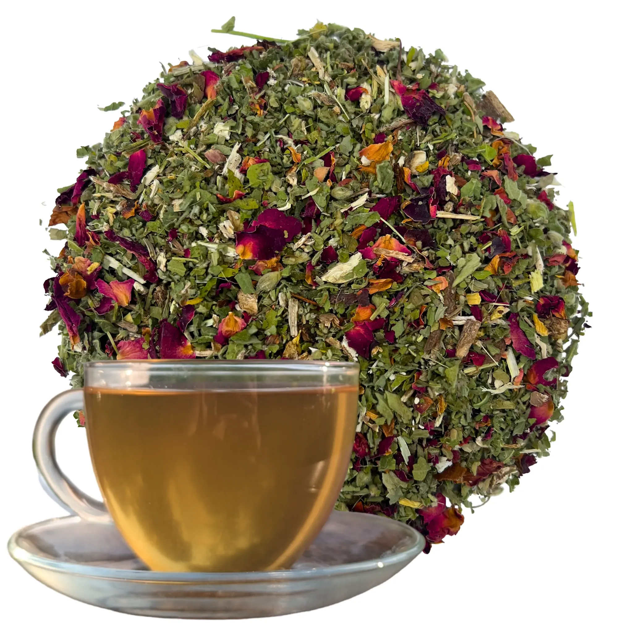 FLAT TUM-T Herbal Beverage, Cinnamon & Sweet Rose Petals, Natural, Marshmallow Root & Leaf body tea tummy