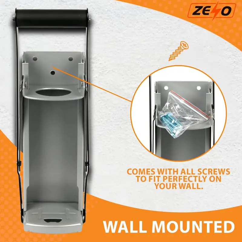 ZENO Can Crusher & Bottle Opener | 500ML Heavy Duty 16OZ 2 in 1 Crushes Soda Cans and Beer Cans | Large Beer Tin Can Crusher Wall Mounted Recycling Tool Bottle Opener | Plastic Bottle Crusher 4