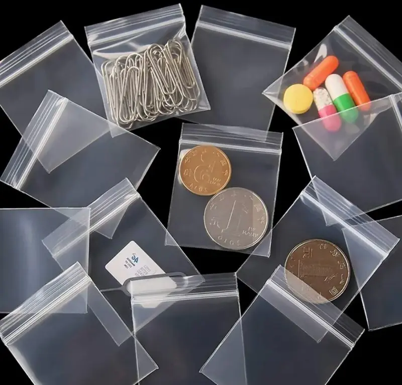 Zipper Sealy Grip Self Seal Zip Lock 100 Clear Bag 4 Valuables Coins Jewellery 4
