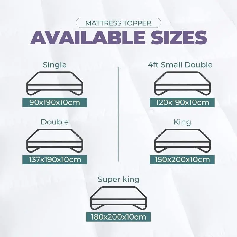 Bounceback Mattress Toppers 4 Inch Thick, Mattress Topper King Size-Best Mattress Topper, Ultra Soft Breathable Microfiber 6