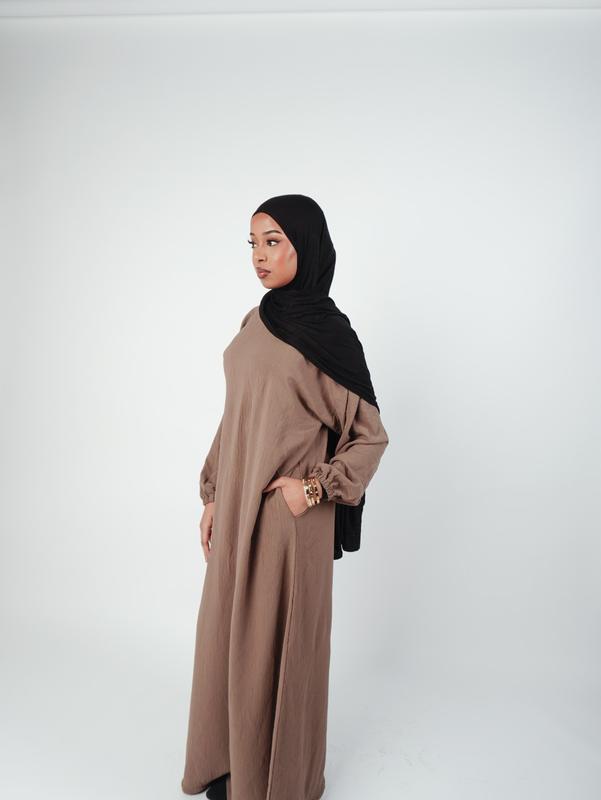 Plain Dubai Abaya with Pocket Regular Fit 1