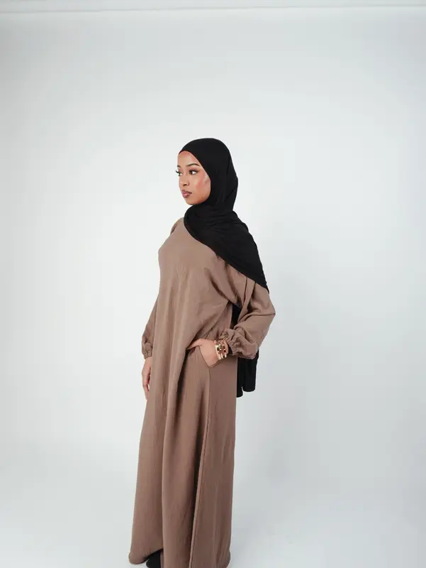 Plain Dubai Abaya with Pocket Regular Fit 1