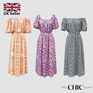 The ChicHero Bardot Vintage Style Maxi Dress 14-18