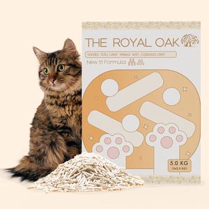 The Royal Oak 1 : 1 Tofu & Cassava Cat Litter , Fast Clumping, Deodorising, Biodegradable, Dust Free & Low Tracking, Perfect For Homes With More Than 1 Cat