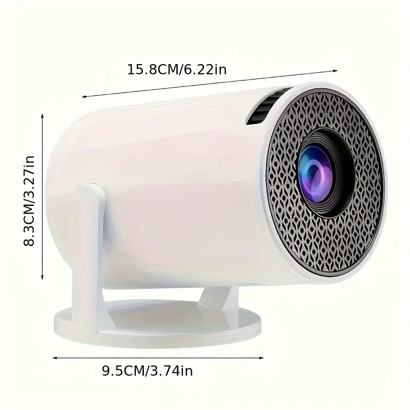 Sharp Display, Ultra-Portable 4K Mini Projector - Smart WiFi & Wireless, Adjustable Screen, 180° Rotation, USB Powered - For Movie Nights & Gaming - Perfect for Home Entertainment & Travel 1