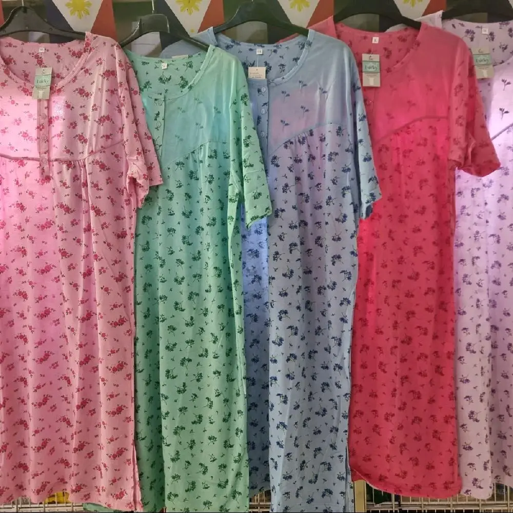 New Women's Cotton Short Sleeve Night Dress Nighti - Loungewear & Sleepwear Everyday Comfortable