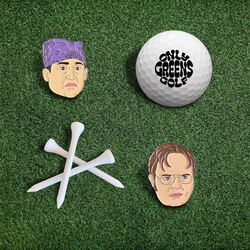 Golf Ball Marker & Hat Clip Set - Office - Complete in Gift Tin 3