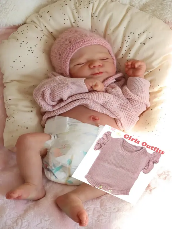 18-20" Cuddly Soft Vinyl Pascale Reborn Baby Girl, Realistic & Handmade Doll 6
