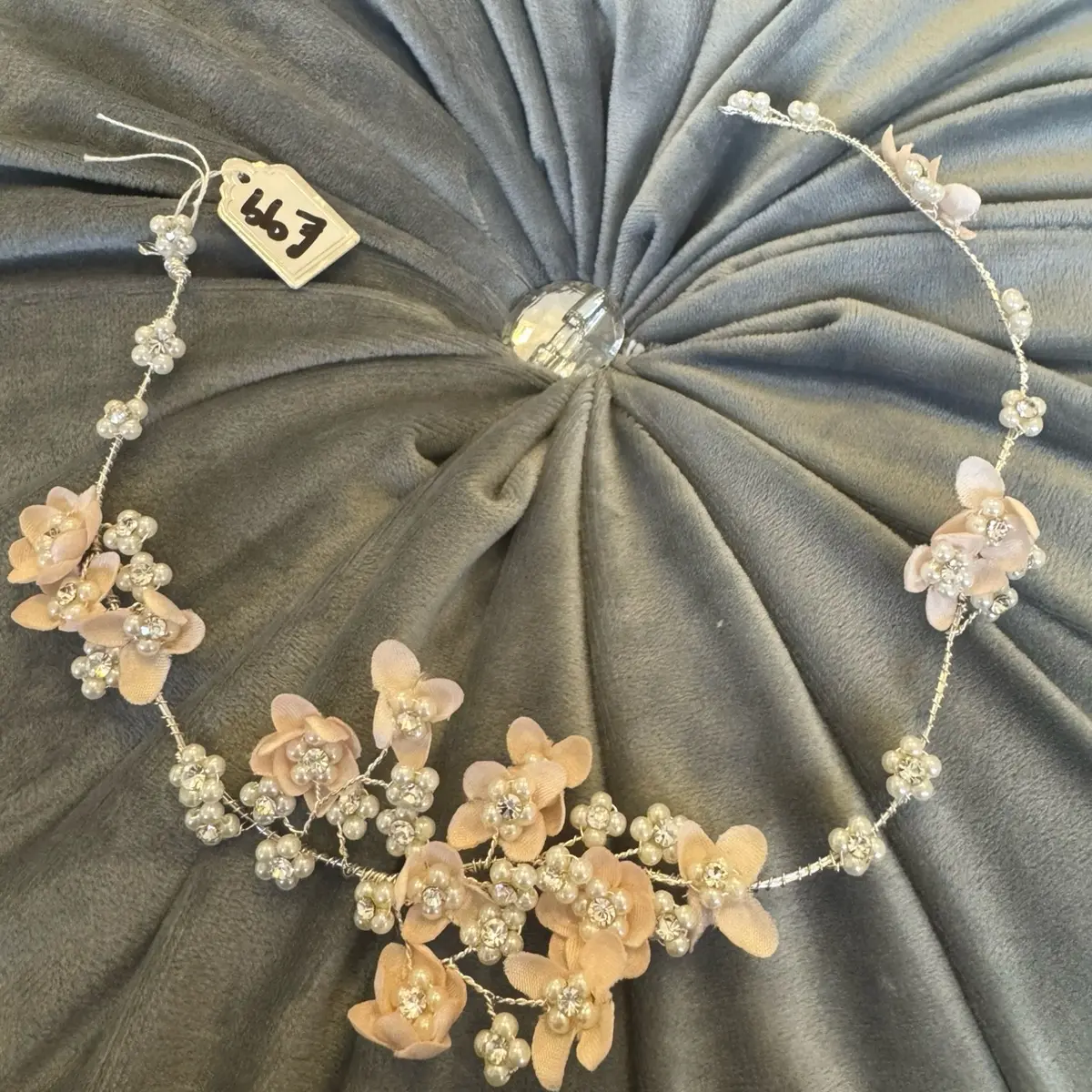 Blossom -  Bridal Hair Accessory blush pink and Diamante  - Perfect for Your Wedding Day