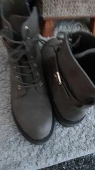 Product Review of Ladies Army Boots Women Combat Military Ankle Lace Up Zip Biker Riding Boots from R**s 3