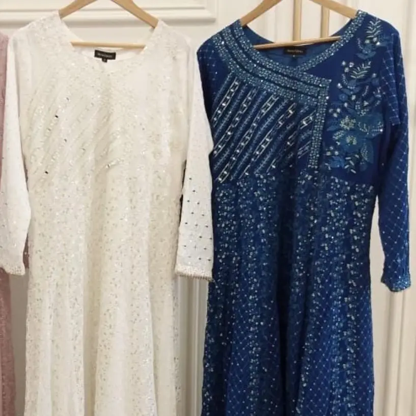 Mirror embroidered maxi