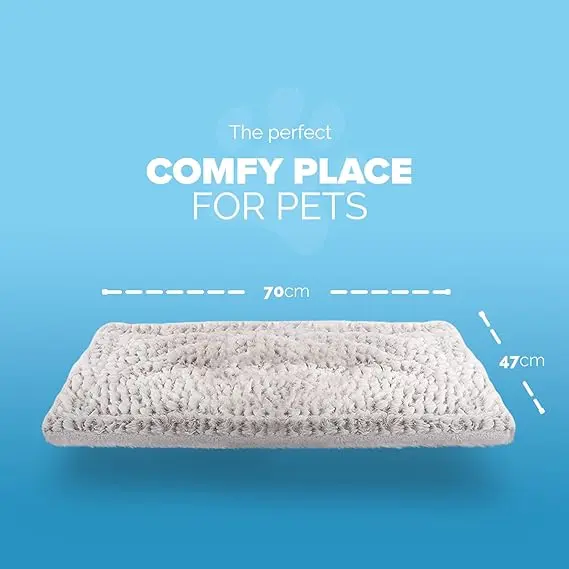 Pet Bed - Self Heating Thermal Pads - Calming Mat Blanket for Indoors & Outdoors - Suited to Household Animals - Plush, Washable, Non-Electric & Noiseless Heat Pad (70 x 47cm) 5