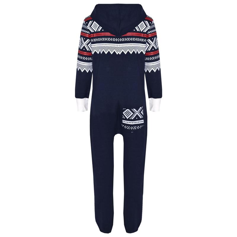 A2Z 4 Kids Fleece Onesie Girls Boys Aztec Snowflake Print All In One Jumsuit Playsuit Nightwear New Age 5-13 Years 2