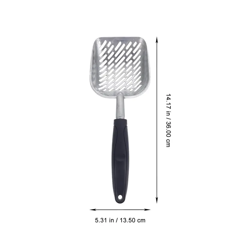 Aluminum Alloy Cat Litter Scoop - Fine Mesh Sifter Poop Shovel for Pet Toilet Cleaning, Durable Kitten Litter Shovel 5