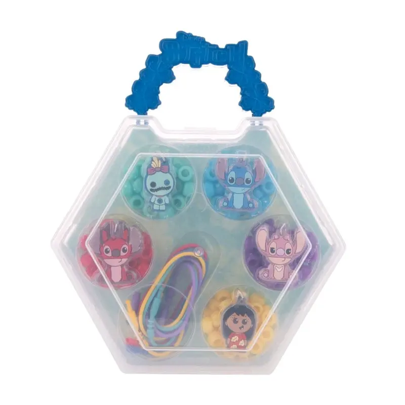 Disney Stitch Bead Crafting Case with 5 character charms bracelet making kit for children 3
